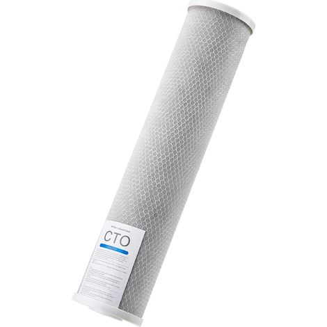 Mophorn Cartucho de repuesto para filtro de agua de toda la casa, bloque de carbón CTO de 4,5" x 20", compatible con sistemas de filtración domésticos de 3 etapas, reduce el cloro.