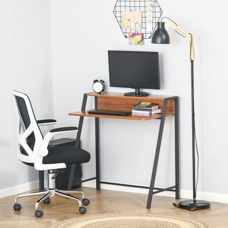 Computertisch, Laptop-Arbeitstisch, Ablagefach, 84 cm (L) x 45 cm (B), Nussbaum (1/5)