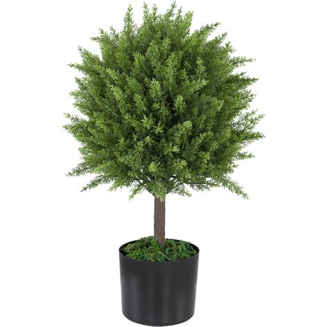 Cedro artificiale con vaso incluso 55 cm verde