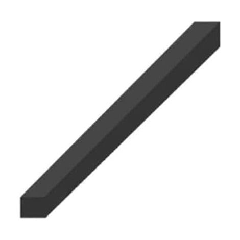 Gomma EPDM banda spugnosa crosta nera 4 lati di lunghezza 20x15mm 1m