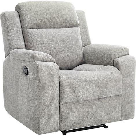 ORKA 1 SEATER FABRIC MANUAL RECLINER CHAIR (Grey) (1/5)