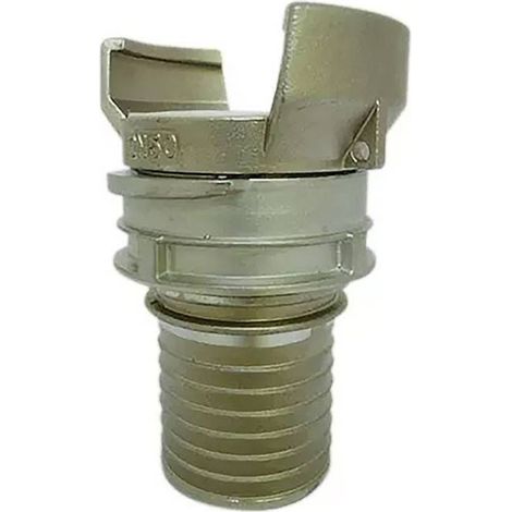 Demi raccord symétrique Guillemin, pompier, à douille annelée réduite à collerette en inox DN 80 x 76mm