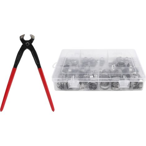 Kit d'assortiment de 130 colliers de serrage en acier inoxydable de 6 à 21 mm pour l'industrie automobile (1/5)