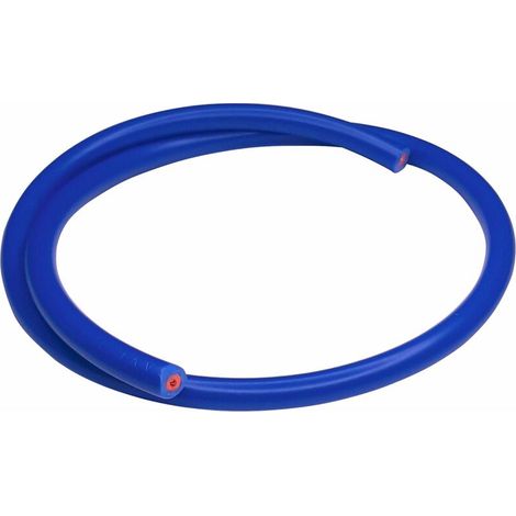 Fil à bougie diamètre 7mm longueur 2m bleu cable cuivre tondeuse tracteur remorque voiture (1/2)