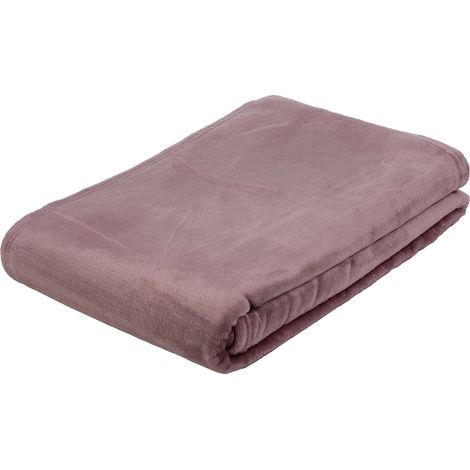 Gözze - Coperta, Memphis, Tessuto Spesso 300 g/m², 100% Poliestere, 150 x 200 cm - Rosa antico (1/3)