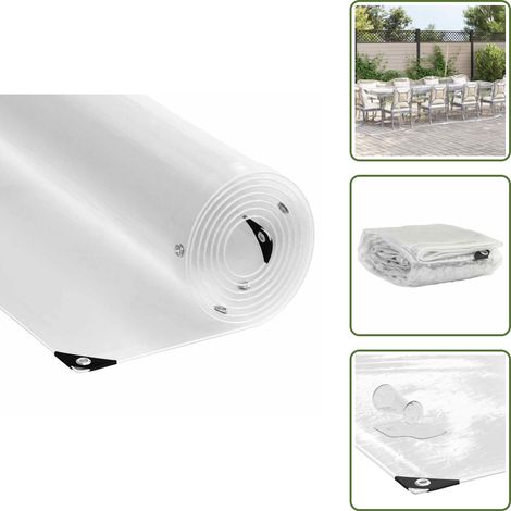 vidaXL Transparente Plane mit Ösen 3x6 m PVC (1/5)