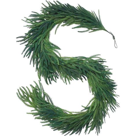 Guirlande de Noël 180cm branches de sapin artificielles pour intérieur et extérieur