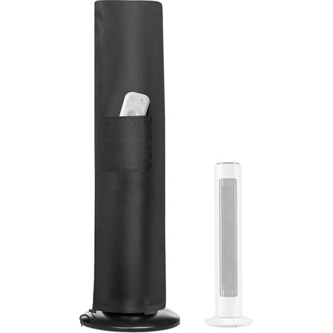 Sollbry Housse pour Ventilateur Tour 36×107cmHousse de Protection Imperméable et Anti Poussière pour Ventilateur avec Poche Accessoire pour Ventilateur,noir (1/5)