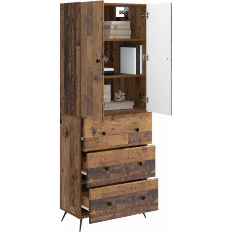 Set di armadi 2 pz Legno antico 66 x 34,5 x 90 cm DAS844886 (1/5)