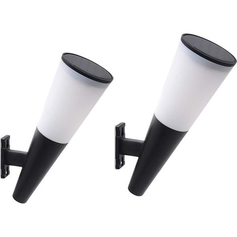 Applique solaire extérieure, 2 modes d'éclairage, projecteurs LED pour terrasse et jardin, étanche IP65, lampe de nuit solaire pour cour, rue, jardin, patio ou allée. (1/5)