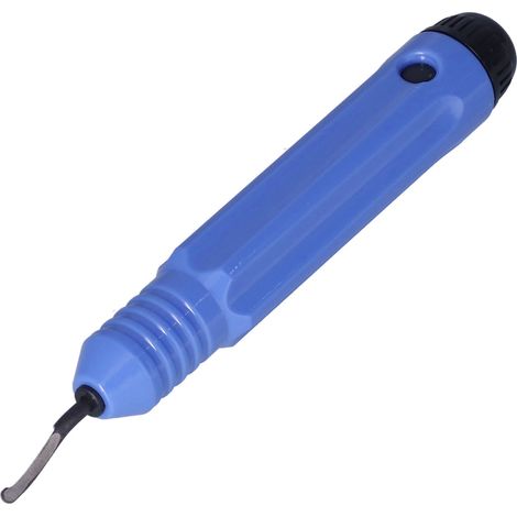 Lot de 3 outils manuels d'ébavurage professionnels : couteau grattoir, lime de finition et grattoir à bords pour éliminer les bavures et arêtes vives. (1/5)