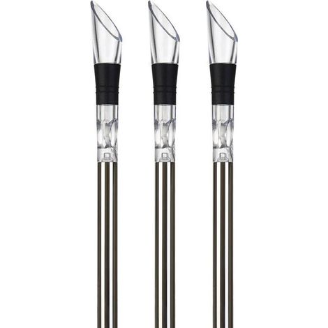 Ensemble de 3 embouts distributeurs en acier inoxydable pour bouteilles de vin, d'huile d'olive, de vinaigre et autres liquides, avec aérateur.-AquaForge (1/5)