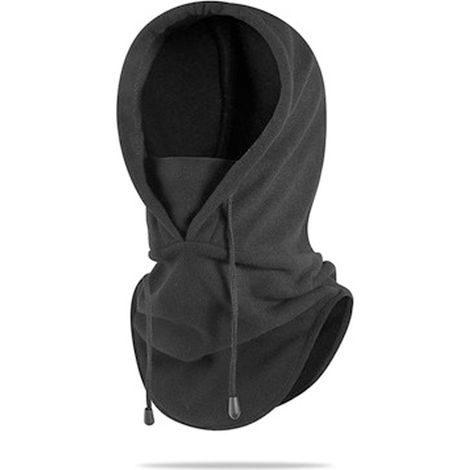 1 Cagoule intégrale polaire, ajustable avec cordons, coupe-vent, pour ski moto et sports d'hiver (1/5)