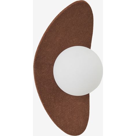 Sklum – Applique murale Ayerte – Feutre brun – Culot G9 – Dimensions 28x14,5x13 cm – Éclairage moderne pour salon et entrée