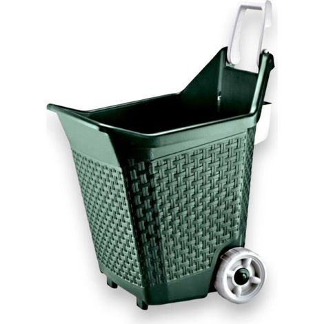 Carriola carrello multiuso kart per esterno giardino 59x50xH72 cm 76 lt - Muschio (1/4)