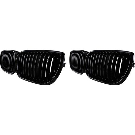 Aplicable a los sedanes de cuatro puertas Mercedes-Benz E46 Serie 3 de 2002-2005, modelos 318I, 320I, 323I y 328I, que cuentan con cuatro parrillas de riñón en negro brillante en el capó y la parrilla