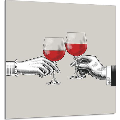 GLASPLATTE FÜR KÜCHE 60x65 Wein (1/5)