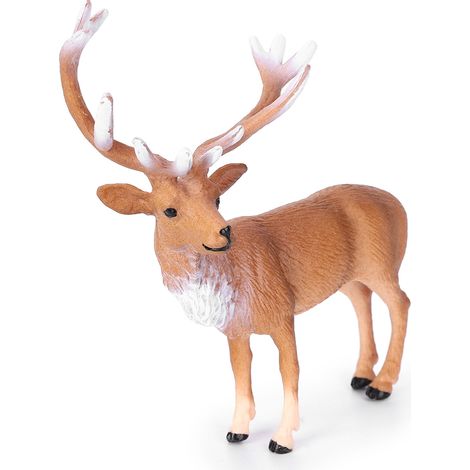 Cerf mâle réaliste, figurine d'animal, jouet d'éveil pour enfants, décoration pour la maison (1/5)