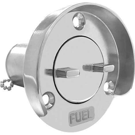 Bouchon de remplissage de carburant de 38 mm avec bague de protection, acier inoxydable 316, entrée d'eau pour cabine de bateau, accastillage marin, accessoires pour yachts et camping-cars - Bouchon d (1/4)