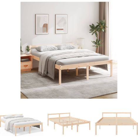 Maison Exclusive - Seniorenbett 160x200 cm Massivholz Kiefer (1/5)