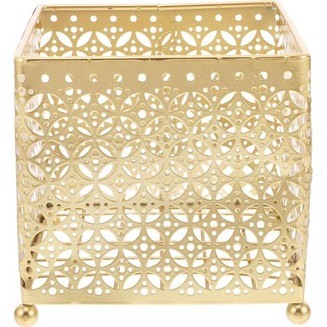 Make up Organizer aus goldfarbenem Eisen für den