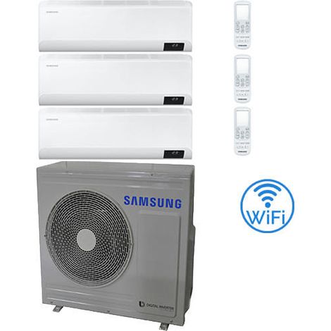 Samsung CEBU R32 Wifi Trial Split Inverter-Klimaanlage 9000 + 9000 + 9000 BTU mit E.U. AJ052TXJ3KG/EU NEU Klasse A+++/A++