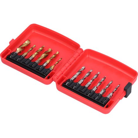 12pcs Metric/US Standard Hexagonal Shank Composite Tap Set (1/5)