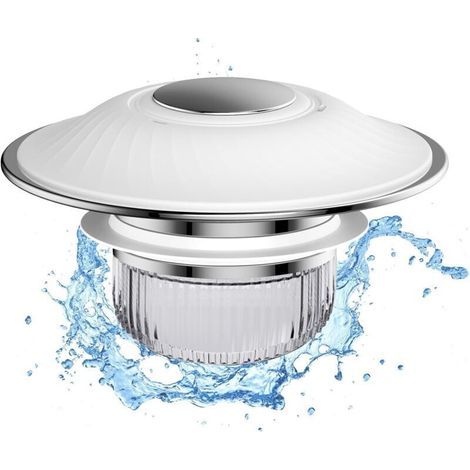 Bonde de Lavabo Universel, avec Filtre Anti-Blocage Amovible, Drainage Plus Rapide, Anti-Odeur, Bouchon Lavabo Salle de Bain, Blanc(28-45mm) (1/4)