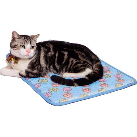 Alfombrilla refrescante de verano para mascotas, 50 x 70 cm, azul, alfombrilla refrescante para perros, alfombrilla autoenfriadora para gatos y perros. (1/5)