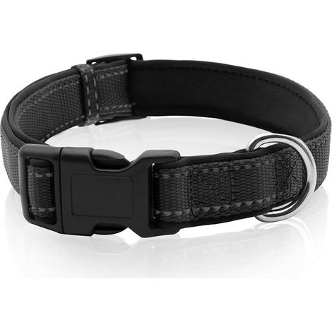 Collier pour chien Collier en nylon réfléchissant réglable classique pour chiens de taille moyenne