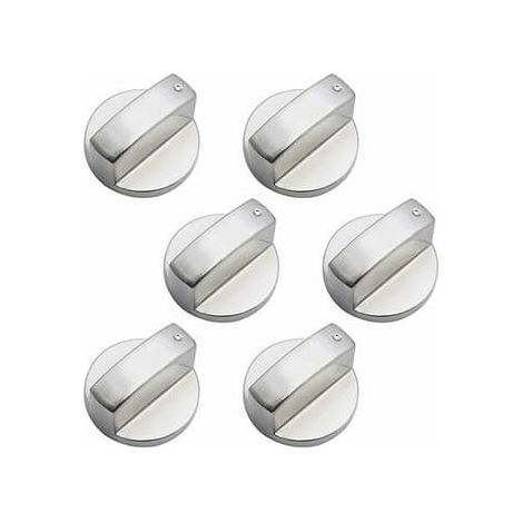 Lot de 6 boutons de cuisinière à gaz en alliage de zinc de 6 mm, boutons universels pour four, boutons de cuisine, boutons de cuisinière (1/4)