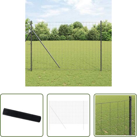 PVC-beschichtetes Eisen - Eurozaun Grau 1,6 x 10 m PVC-beschichtetes Eisen (1/5)