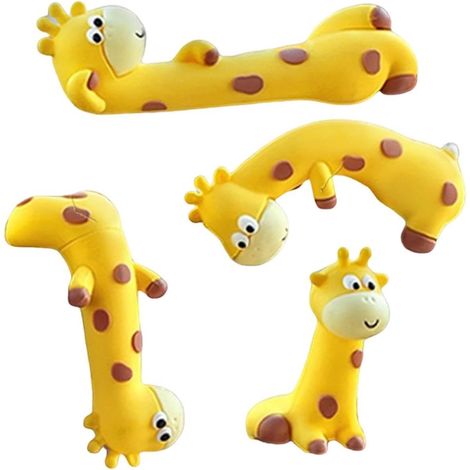 Déco tableau bord auto 4 Pièces Statue Mini Girafe Réaliste Accessoires Auto Mignons pour Tableau de Bord Pour écran PC, bureau, étagères, décoration intérieure, espace bureau, cadeaux (1/5)
