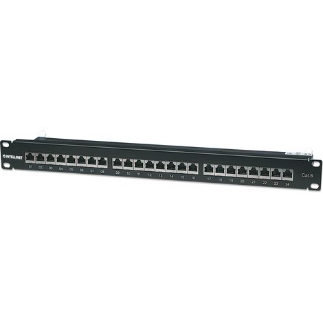 Pannello Patch INTELLINET STP a 24 Posti RJ45 Cat. 6 Nero (1/5)