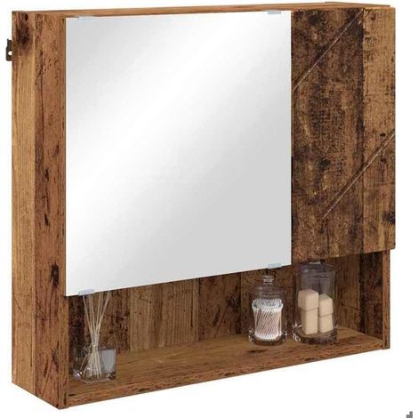 883372 Armoire Miroir Bois ancien 59 x 17 x 55 cm Bois d'ingénierie (1/5)