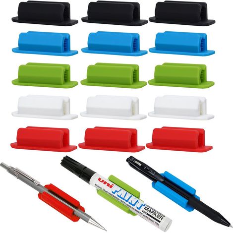 Lot de 15 porte-stylos,adhésif,silicone,bureau,école,voiture (1/5)