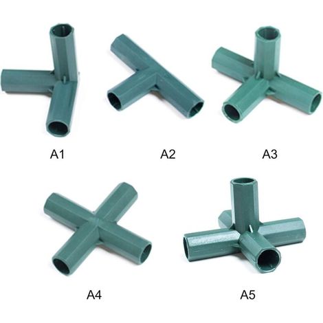 Lot de 12 connecteurs robustes en PVC pour cadre de serre 4 voies 16 mm (1/3)