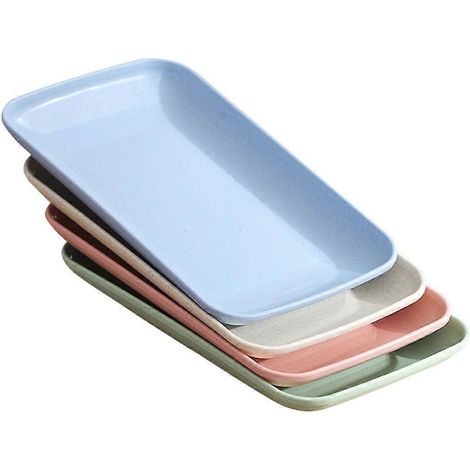 Plateau à sushi rectangulaire, compatible avec 4 assiettes de service pour la cuisine (1/4)