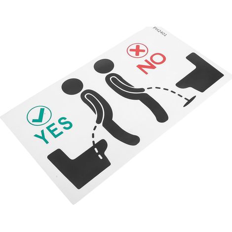 Autocollants Muraux pour Salle de Bain en Pvc Créatifs et Étanches, Autocollants de Formation pour Toilettes Publics Application Facile et Design Amusant (1/5)