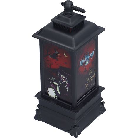 Lanternes d'Halloween portables, bougies LED scintillantes rétro, lumières de sorcière créatives, décoration de table intérieure veilleuse lumière chaude (sans piles, sorcière) (1/5)