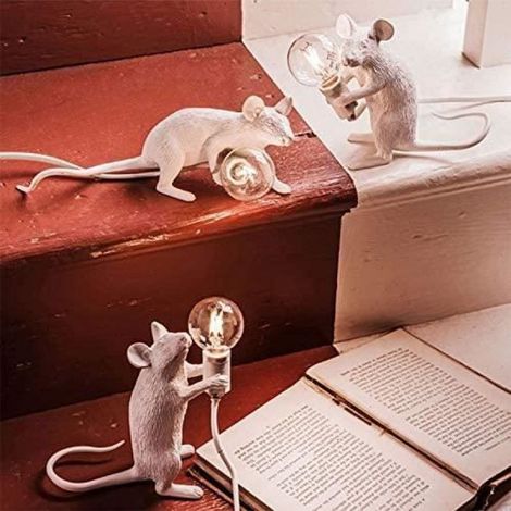 Lampe de Chevet - Design Contemporain - Résine - LED - Blanc - Pour Enfant (1/4)