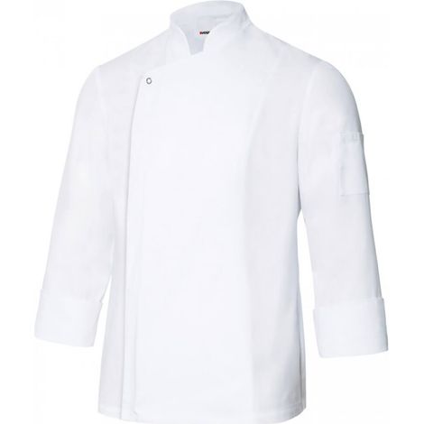 Chaqueta de cocinero con cuello mao en tejido transpirable VELILLA Serie 405204 Blanco - 54