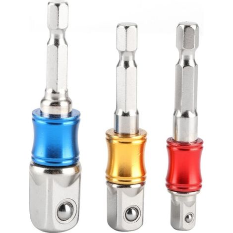 3PCS / Juego Adaptador de broca hexagonal para taladro de impacto eléctrico / 4in 3/8in / 2in Tipo C Es el plan de reemplazo Es un plan de reemplazo Número 383 Arriba El fabricante para Diseñado para  (1/5)