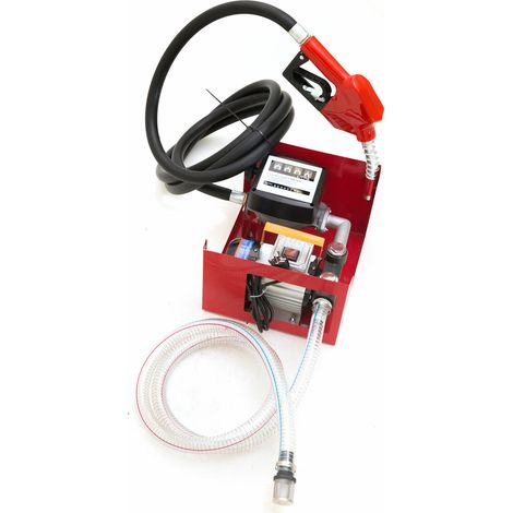 60L/min Dieselpumpe Heizölpumpe Selbstansaugend mit Schläuchen Zapfpistole Promote Ölpumpe Tankstelle 230V 550W (1/5)