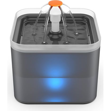 Automatischer Trinkbrunnen für Katzen und Hunde, ultraleiser Trinkbrunnen mit Aktivkohlefilter und Wasserpumpe, 2 l, Grau – Fei Yu (1/5)
