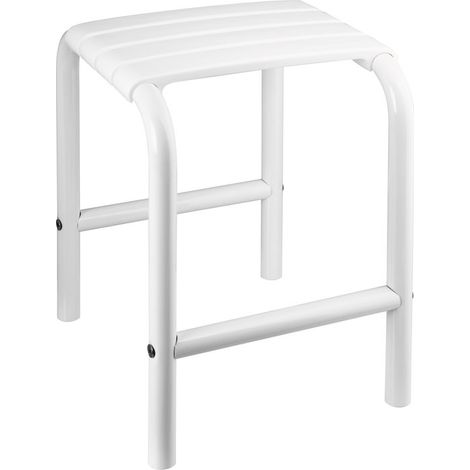 tabouret de sécurité - avec 4 pieds - 485 x 340 mm - en époxy blanc - pellet 047650