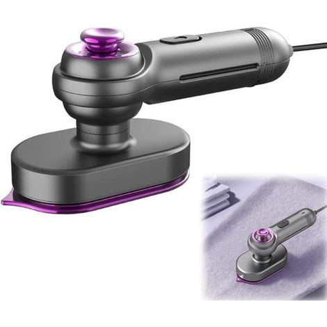 Défroisseur vapeur de voyage, portable et à main, chauffe rapide à 90°C en 20 secondes pour un défroissage express, mini fer à repasser vapeur gris (1/5)