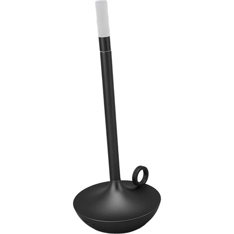 Kabellose Tischleuchte: Innovative LED-Schreibtischlampe in Kerzenform, 3 Helligkeitsstufen, dimmbar, wiederaufladbar, schwarz (1/5)