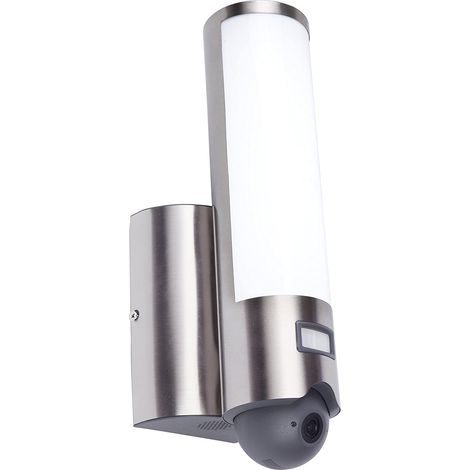 Applique ext ELARA LED 18W caméra-détecteur argent Lutec (1/3)