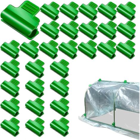 Wäscheklammern für Lampenschirme – 30 Gartenbefestigungsclips – Stangenclips für Gewächshausbögen (1/5)